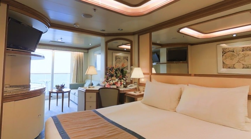 Princess-cruises-Coral-Island-princess-schip-cruiseschip-categorie M1-clubclass minisuite met balkon