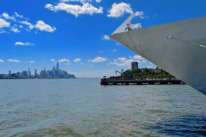 Cruiseschip met uitzicht op New York Cruise Noord-Amerika
