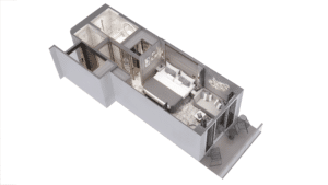 Crystal Cruises-Crystal Endeavor-Cruiseschip-Diagram-Cat. S1-S7-Deluxe Suite met Balkon-diagram