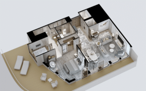 Crystal Cruises-Crystal Endeavor-schip-Cruiseschip-Categorie ES-Expedition Suite-diagram