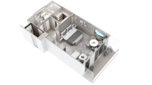 Crystal Cruises-Crystal Endeavor-schip-Cruiseschip-Categorie PS-Penthouse Suite-diagram