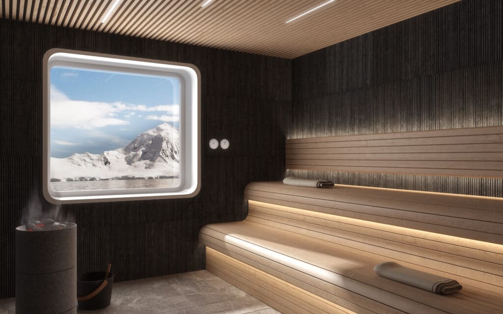 Cruiseschip-Crystal Endeavor-Crystal Cruises-Sauna