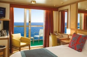 P&O Cruises-P&O Ventura-schip-Cruiseschip-Categorie HA-HB-HC-HD-HE-HF-Standard balcony cabin