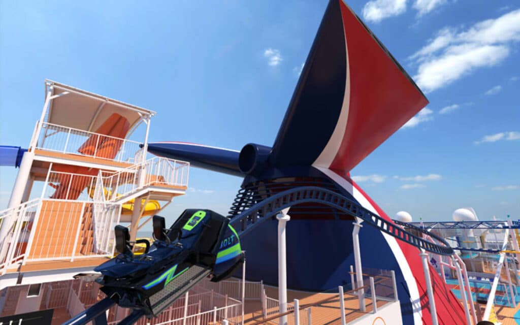 Cruiseschip-Mardi Gras-Carnival Cruise Line-Roller Coaster