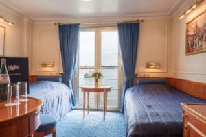 Rivierschip-Nicko Cruises-MS Katharina von Bora-Cruise-Hutcategorie-Buitenhut met frans balkon-Bovendek-aparte bedde