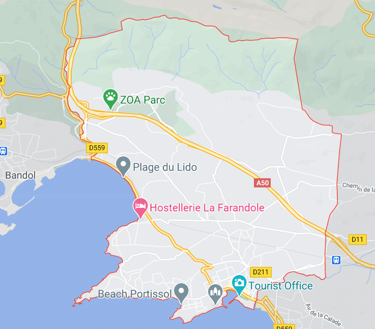 Frankrijk-sanary-sur-mer-haven-map.png