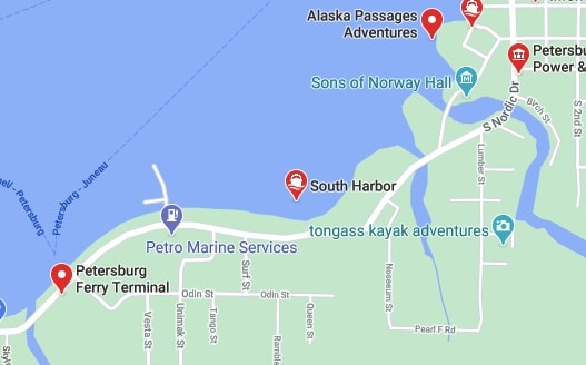 Verenigde-Saten-Alaska-petersburg-cruise-haven-map