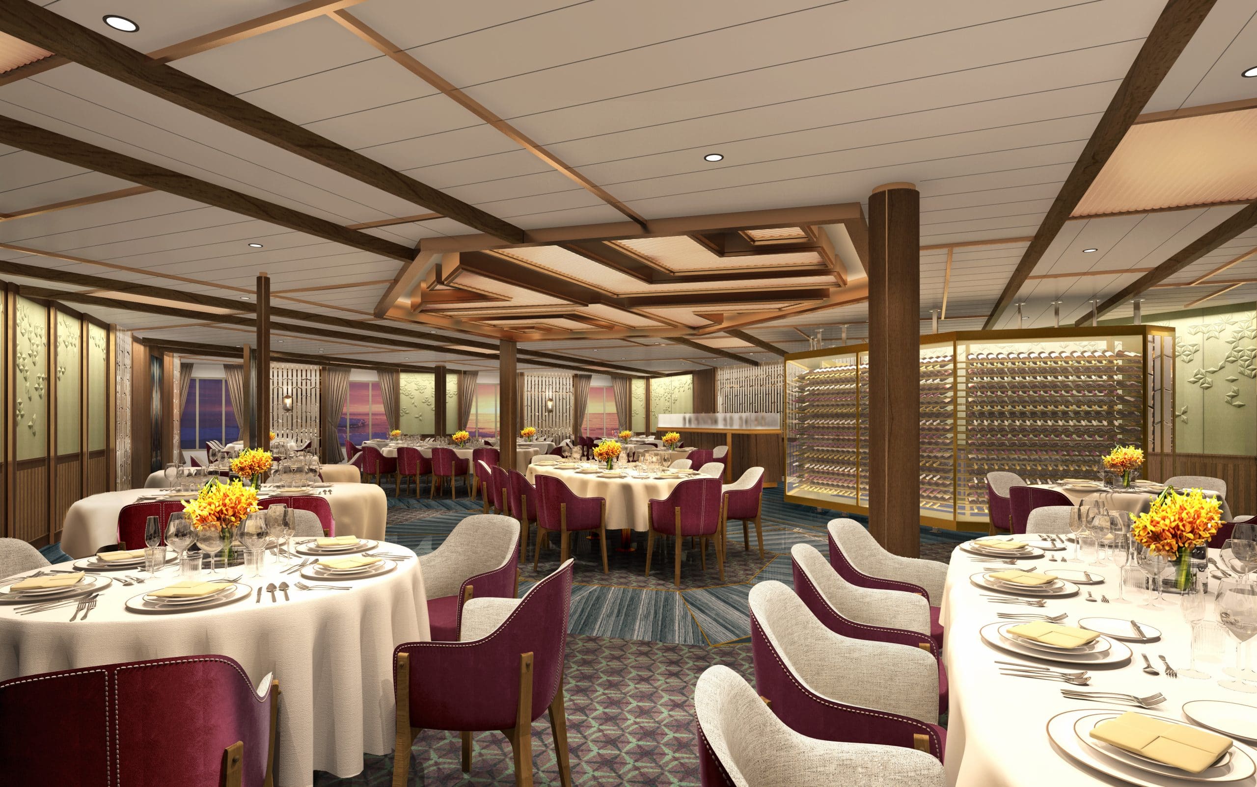 Seabourn expedition ships - The Restaurant rendering
